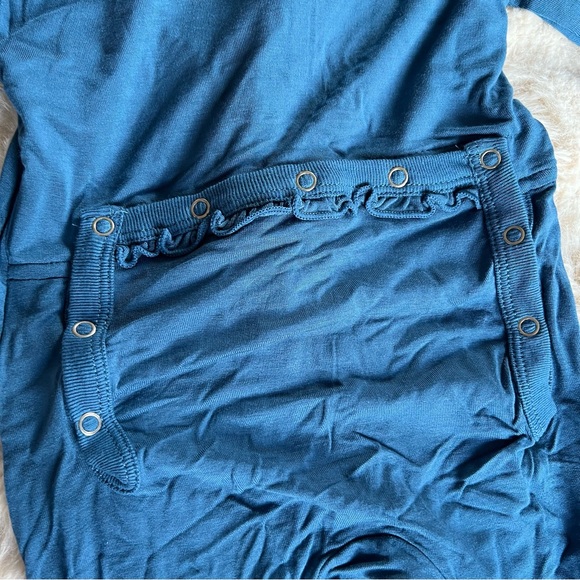 KicKee Pants Muffin Ruffle Coverall with Snaps in Twilight - Picture 7 of 7